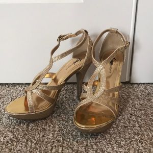 Gold Sparkly Heels